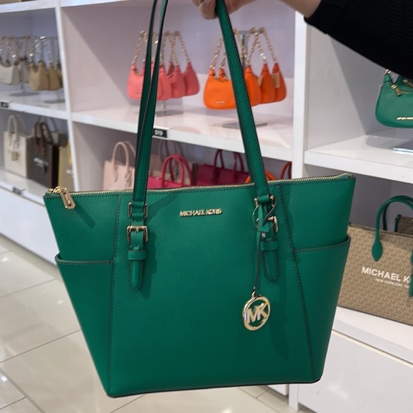 MICHAEL KORS Charlotte Large Leather Top-Zip Tote
Palmetto Green - Picture 15 of 15